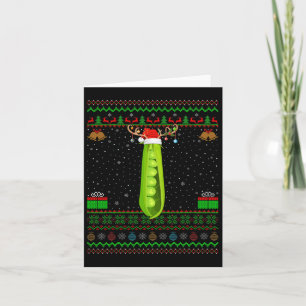 Family Matching Xmas Lighting Santa Ugly Pea Chris Kaart
