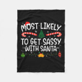 Family Matching Xmas Most Likely To Get Sy With Sa Fleece Deken (Voorkant)