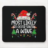 Family Matching Xmas Most Likely To Offer Santa A Muismat (Voorkant)