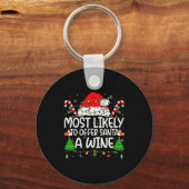 Family Matching Xmas Most Likely To Offer Santa A Sleutelhanger (Voorkant)
