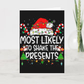 Family Matching Xmas Most Likely To Shake The  Kaart (Voorkant)