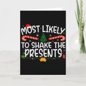 Family Matching Xmas Most Likely To Shake The  Kaart (Voorkant)
