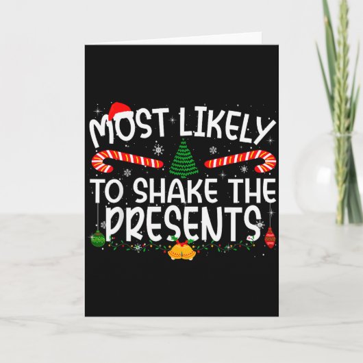 Family Matching Xmas Most Likely To Shake The  Kaart (Voorkant)