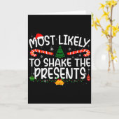 Family Matching Xmas Most Likely To Shake The  Kaart (Gele Bloem)