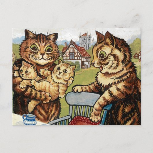 Family Matters by Louis Wain Briefkaart (Voorkant)