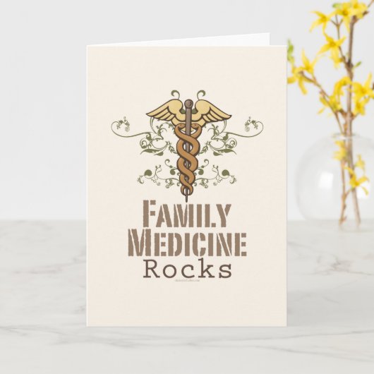 Family Medicine Rocks Wenskaart Kaart (Gele Bloem)
