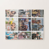 Family Memories 9 Photo Grid Personalized Collage Legpuzzel (Horizontaal)