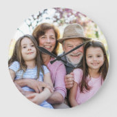 Family Memories Personalized Grandparent Photo Grote Klok (Voorkant)
