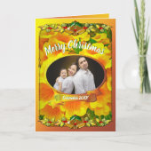 Family Merry Christmas Copa de Oro Feestdagen Kaart (Voorkant)