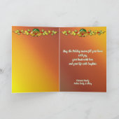 Family Merry Christmas Copa de Oro Feestdagen Kaart (Binnen)