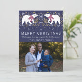 Family Merry Holiday - kerstfotokaart Feestdagenkaart (Staand voorkant)