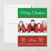 Family Merry kerstavond Foto Briefkaart (Voorkant / Achterkant)