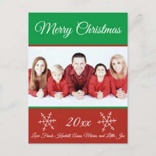 Family Merry kerstavond Foto Briefkaart