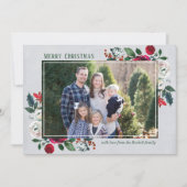 Family Merry Kerstfeestay Fotokaart Feestdagenkaart (Voorkant)