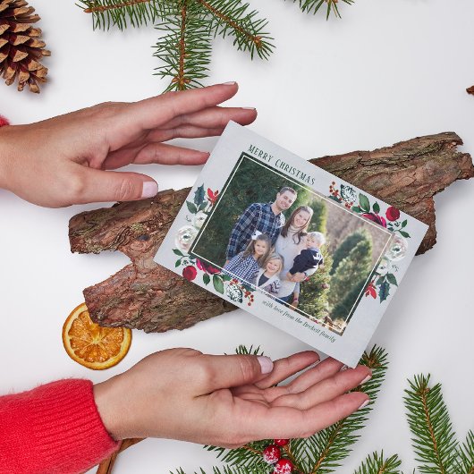 Family Merry Kerstfeestay Fotokaart Feestdagenkaart