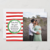 Family Merry Kerstman Zwangere Fotovakantie Kaart (Voorkant)