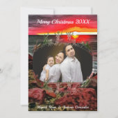 Family Merry Kerstmis Banderas Sunset 914 Feestdagenkaart (Voorkant)