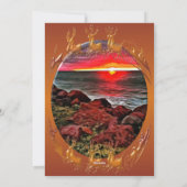 Family Merry Kerstmis Banderas Sunset 914 Feestdagenkaart (Achterkant)