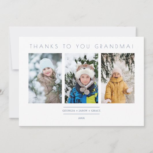 Family Minimalist 3 Photos Collage Keepsake (Voorkant)