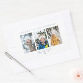 Family Minimalist 3 Photos Collage Keepsake Rechthoekige Sticker (Envelop)