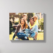 Family Modern typography overlay phot Canvas Print (Voorkant)