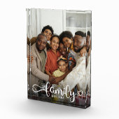 FAMILY Moderne Simple Hearts Love Script Fotoblokken (Rechts)