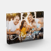 FAMILY Moderne Simple Hearts Love Script Fotoblokken (Links)