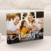 FAMILY Moderne Simple Hearts Love Script Fotoblokken