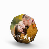 FAMILY Moderne Simple Hearts Love Script Fotoblokken (Rechts)