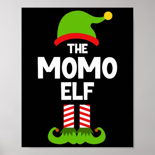 Family Momo Elf Christmas Matching Pajama Funny  Poster (Voorkant)
