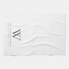 Family Monogram Elegant Kitchen Theedoek