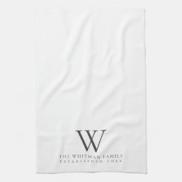 Family Monogram Elegant Kitchen Theedoek