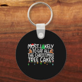 Family Most Likely To Eat All The Christmas Tree C Sleutelhanger (Voorkant)