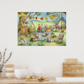 Family Mouse Summer Picnic Poster (Keuken)