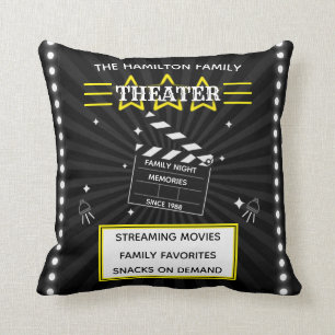 Family Movie Theater Any Name Castle Theme Kussen