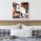 Family Multi Photo Simple Elegant Canvas Afdruk (Insitu (Slaapkamer))