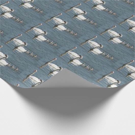 Family Mute Swan Cadeaupapier (Hoek)