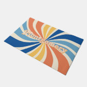 Family Name Colorful Sunburst Deurmat (Schuin)