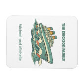Family Name Cruise Ship Door Marker Magneet (Horizontaal)