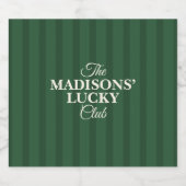 Family Name Lucky St Patricks Green Bier Etiket (Enkel label)