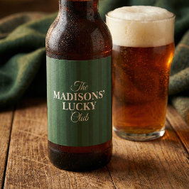 Family Name Lucky St Patricks Green Bier Etiket