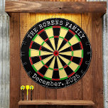 Family Name Personalized Dartboard Dartbord<br><div class="desc">A dartboard is a popular recreational and competitive game that provides hours of fun for players of all ages and skill levels. Typically made from sisal fibers, cork, or electronic components, dartboards are designed to withstand the impact of darts while offering precise scoring zones. Standard dartboards feature a circular design...</div>