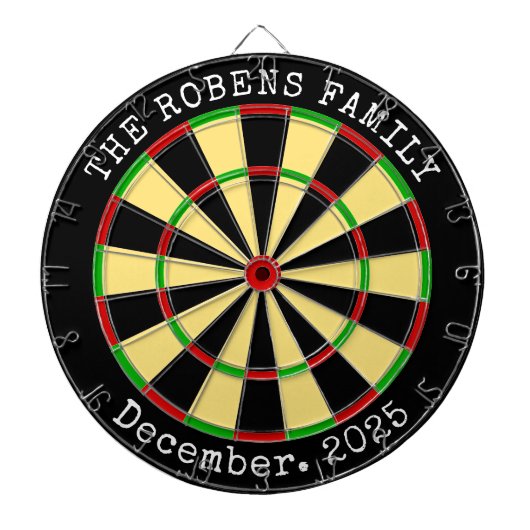 Family Name Personalized Dartboard Dartbord (Voorkant)