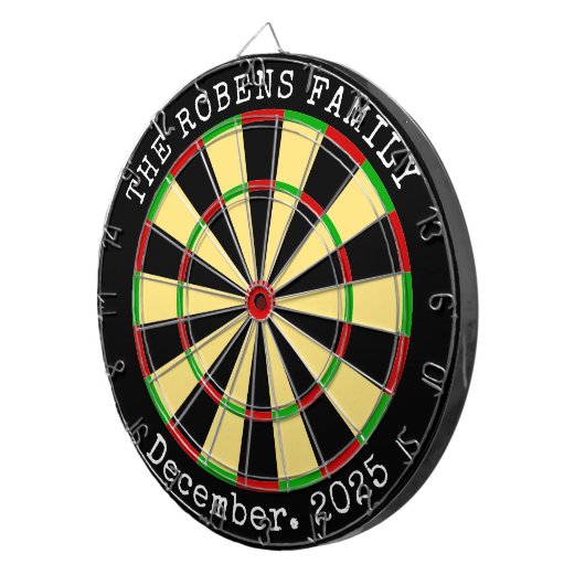 Family Name Personalized  Dartboard Dartbord (Voorkant Rechts)