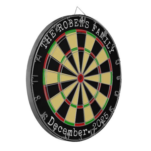 Family Name Personalized Dartboard Dartbord (Voorkant Links)