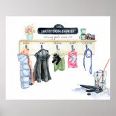 Family Name Personalized Mudroom Keepsake Print (Voorkant)