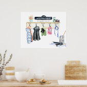 Family Name Personalized Mudroom Keepsake Print (Keuken)