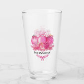 Family Name Pink Christmas Collection Piece Glas (Achterkant)