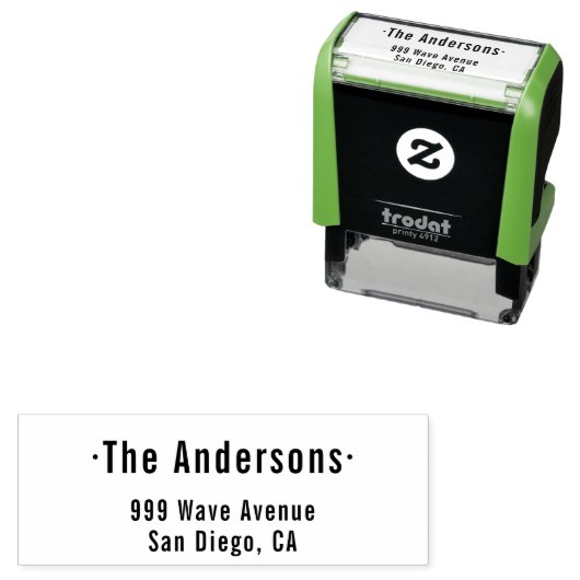Family Name Return Address Self Inking Stamp Zelfinktende Stempel (In situ)