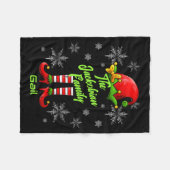 Family Name Year Reunion Matching Christmas Elf T  Fleece Deken (Voorkant (Horizontaal))